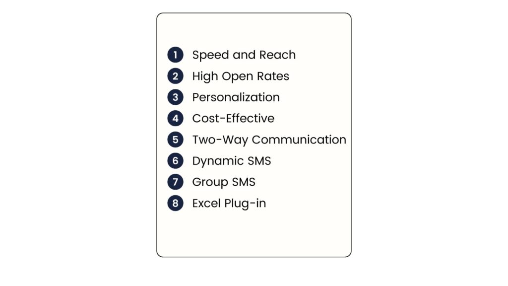 key features of mass text message