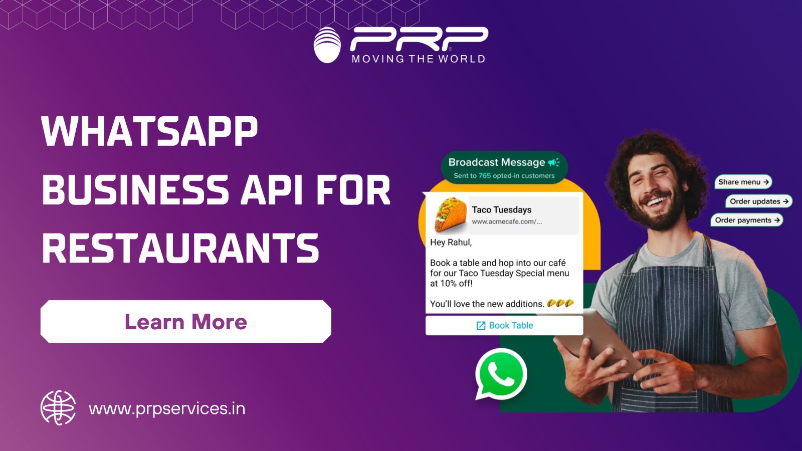 whatsapp business api for restaurants