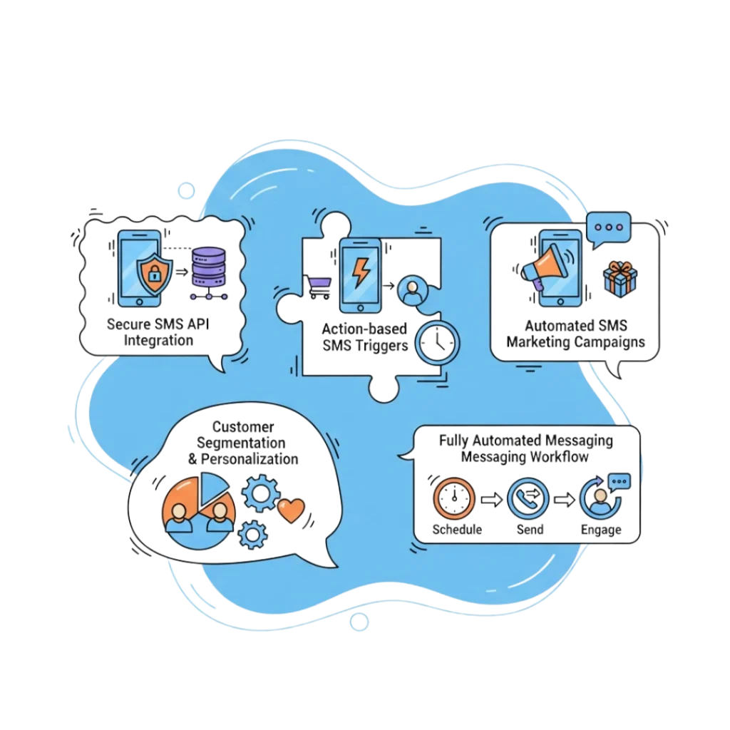 How does SMS work in E-commerce?