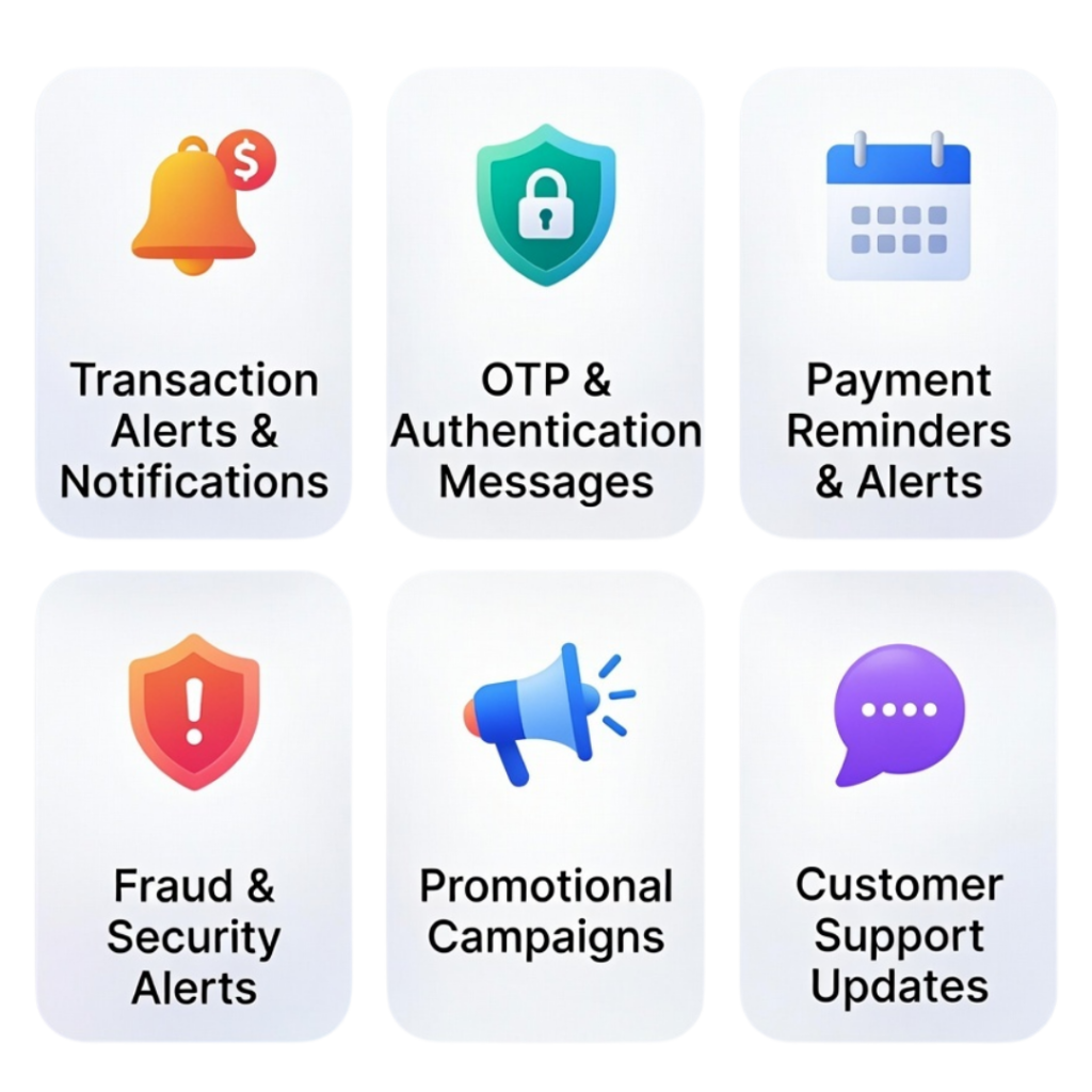 Use Cases of Bulk SMS Service in Fintech​