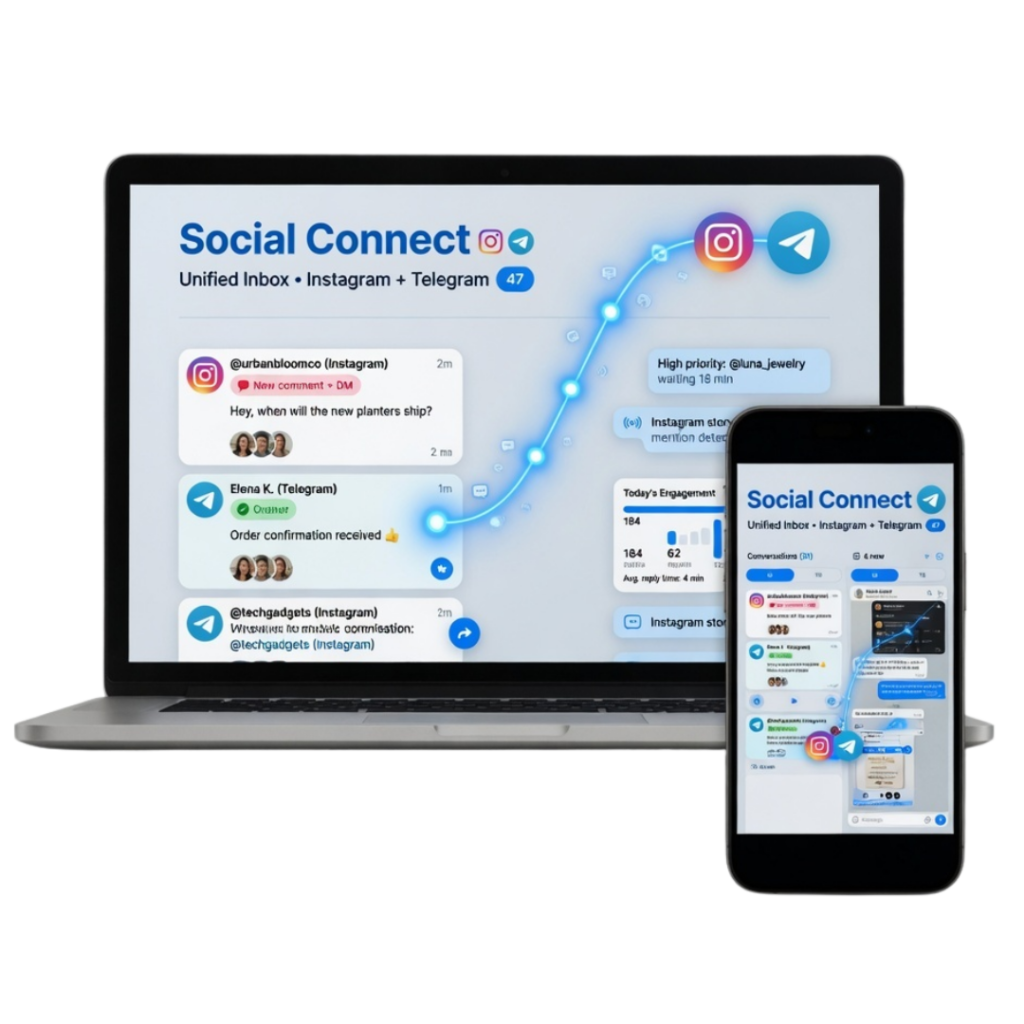 Social Connect (Instagram & Telegram)